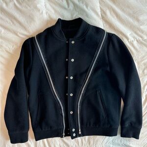 Custom Dries Van Noten Inspired Zip Bomber Jacket, Varsity Jacket